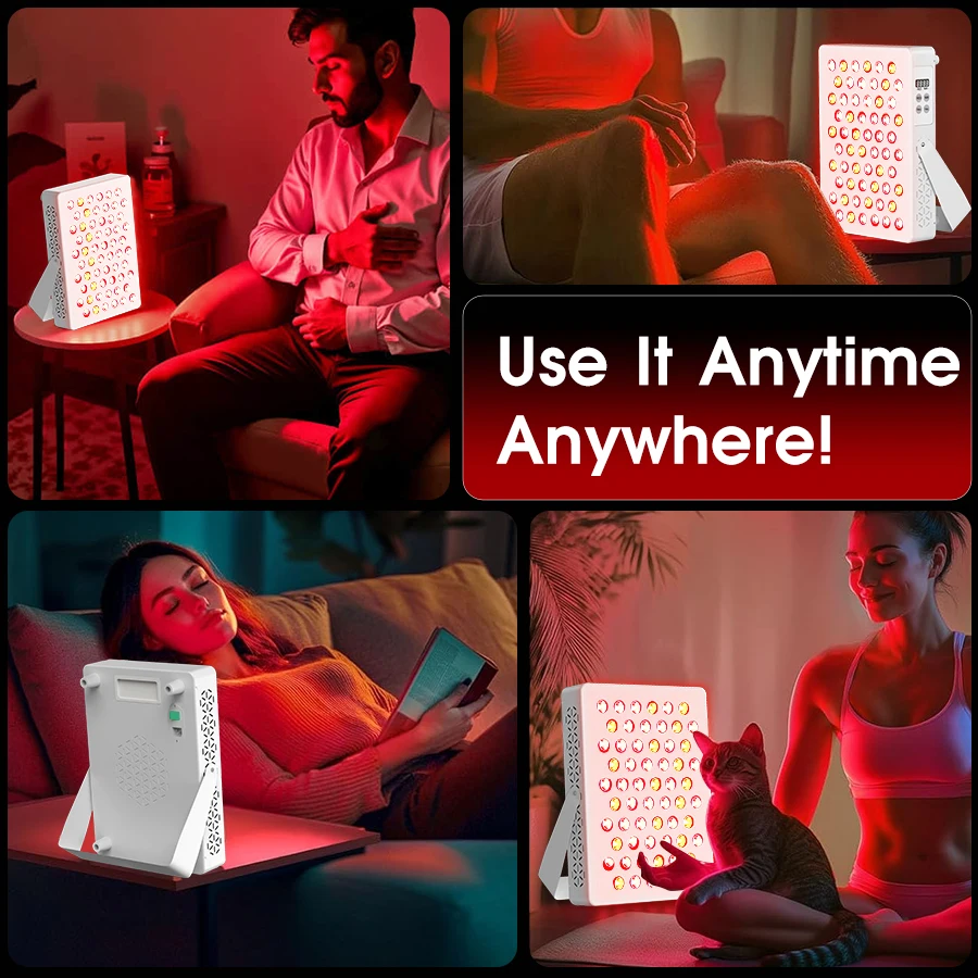 5 Waves Multi Functions Desktop LED Light Therapy Lamp With Stand Multi Wavelengths Red Light Therapy Panel