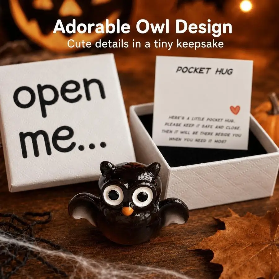 1/5/10/20/50/100pcs A Cute Halloween Owl Hug Pocket Box Gift, 