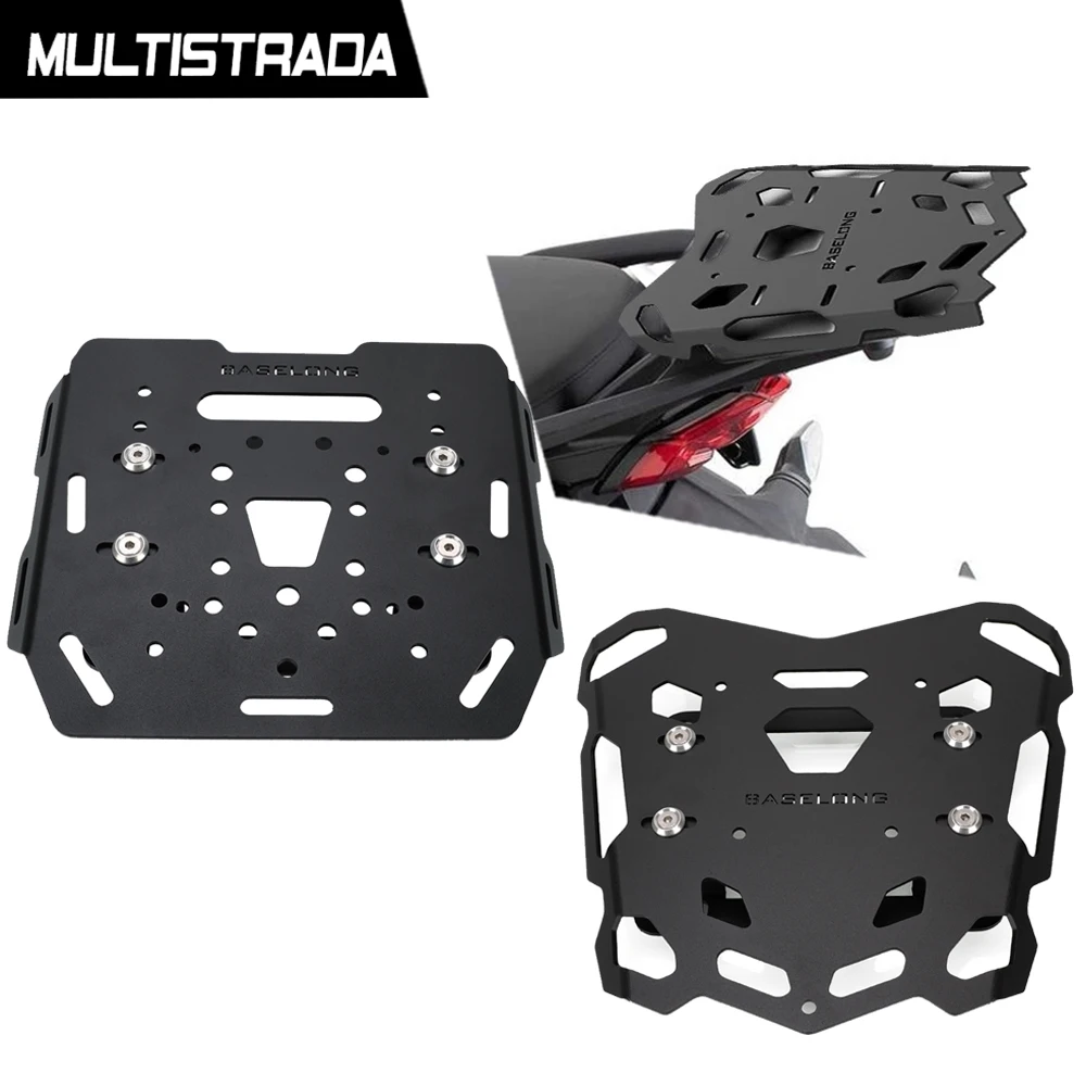 

For DUCATI MULTISTRADA V4 S PIKES PEAK RALLY GRAND TOUR 2021 2022 2023 2024 Motorcycle Rear Luggage Rack Top Case Mount Plate