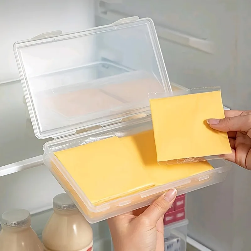 Reusable Cheese Storage Container Portable Transparent Food Seal Box For Cheese Butter Kitchen Organizer