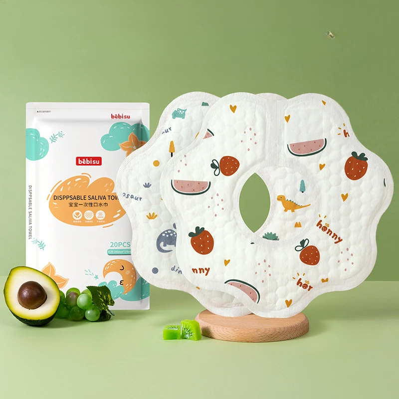 Children's disposable bib, baby large rotating bib, baby waterproof eating bib, mouth water towel, individually packaged