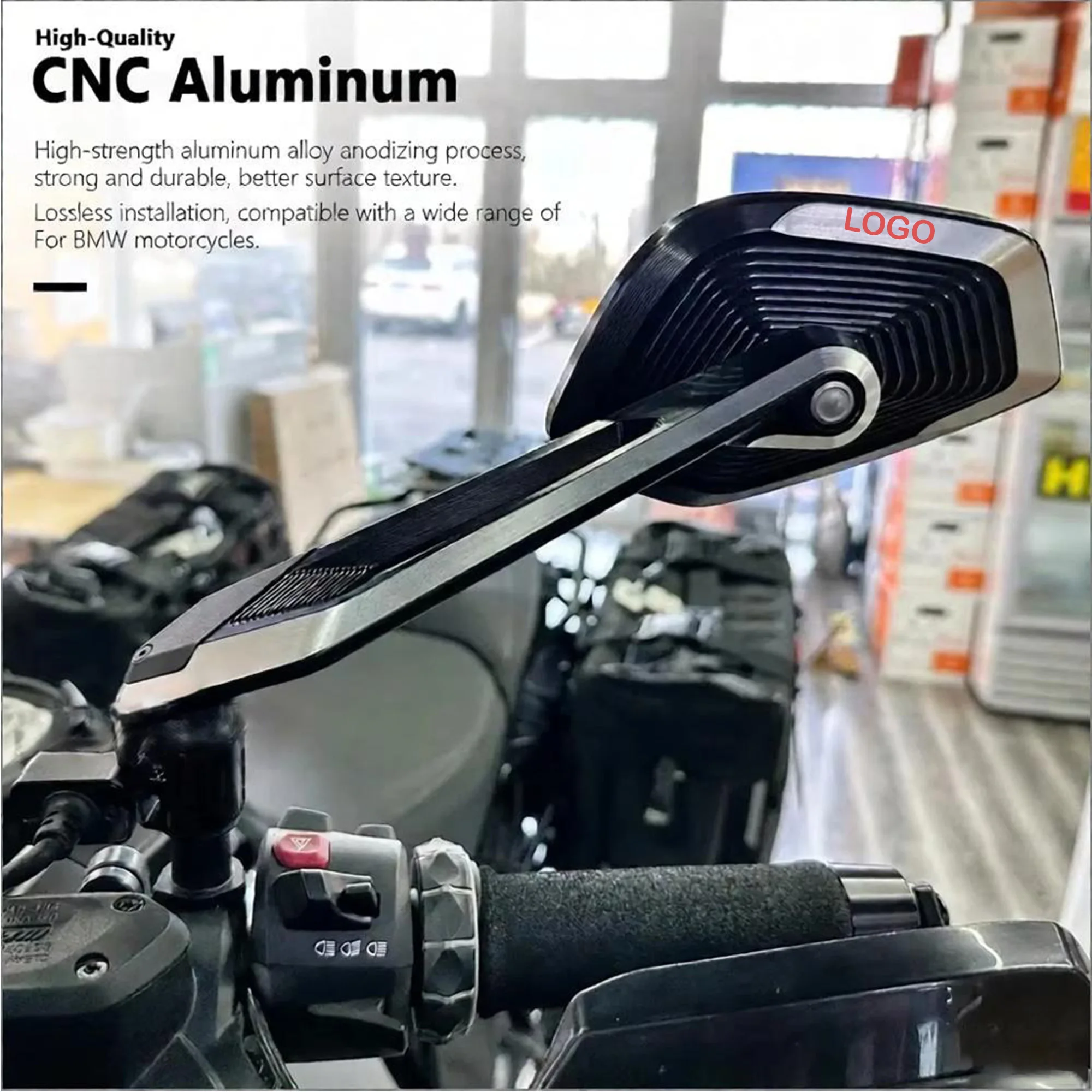 Motorcycle Accessories For BMW Waterbird R1300GS R1200GS R1250GS  Adv HP 719 reflector reversing mirror CNC rearview mirror