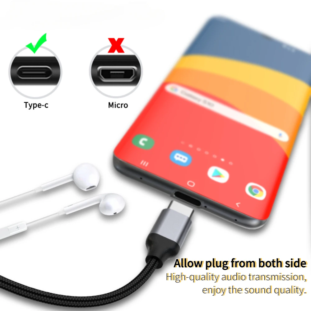 Adaptateur USB Type-C vers Jack Femelle 3.5mm, Câble Audio Mx pour Xiaomi, Samsung, Huawei, Casque de Téléphone Sauna