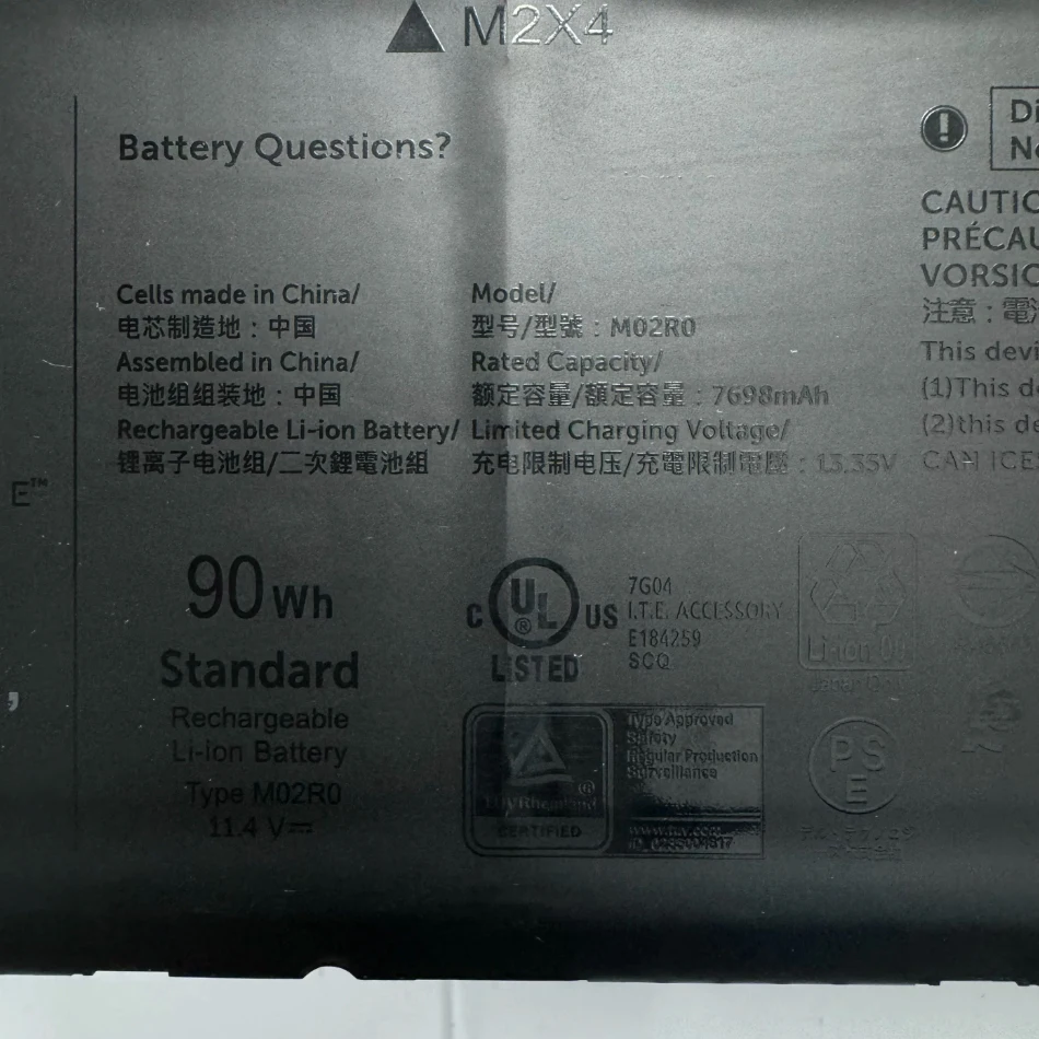 CP Laptop Battery M02R0 MO2R0 M02RO MO2RO 11.4V 90Wh 7698mAh For X16 R1 P120F001 P120F003 Series Ntetook