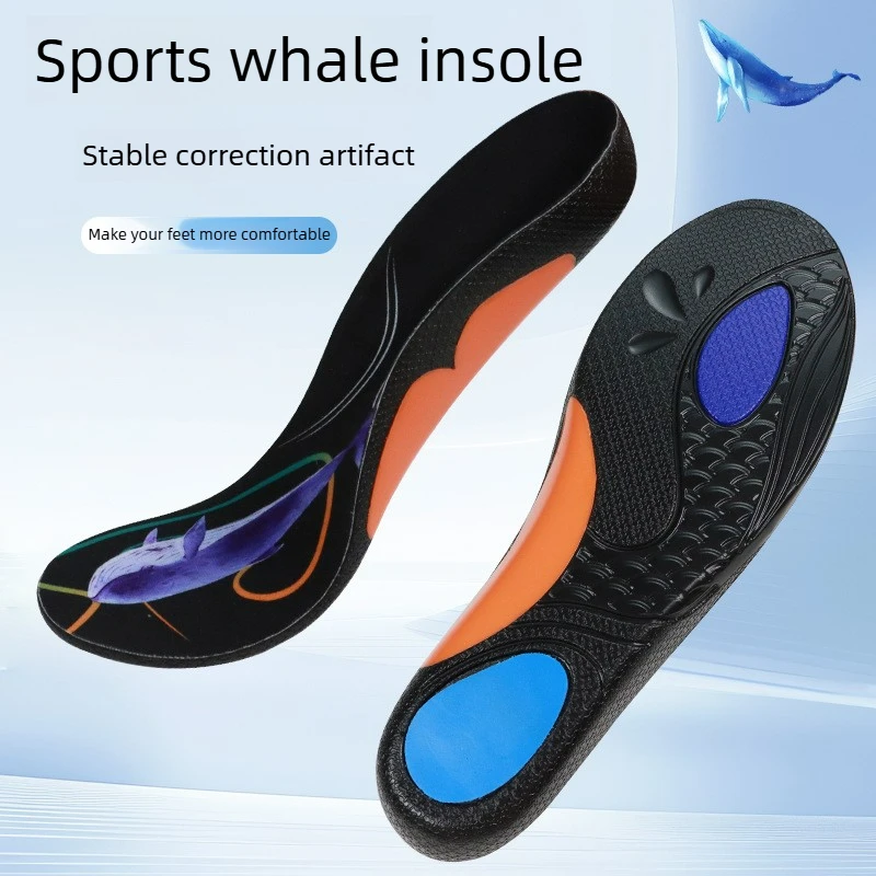Comfort Whale Insole Corrective Insoles for Flat Feet Arch Support Sports Rebound Shock Absorption Sweat-Absorbing Breathable