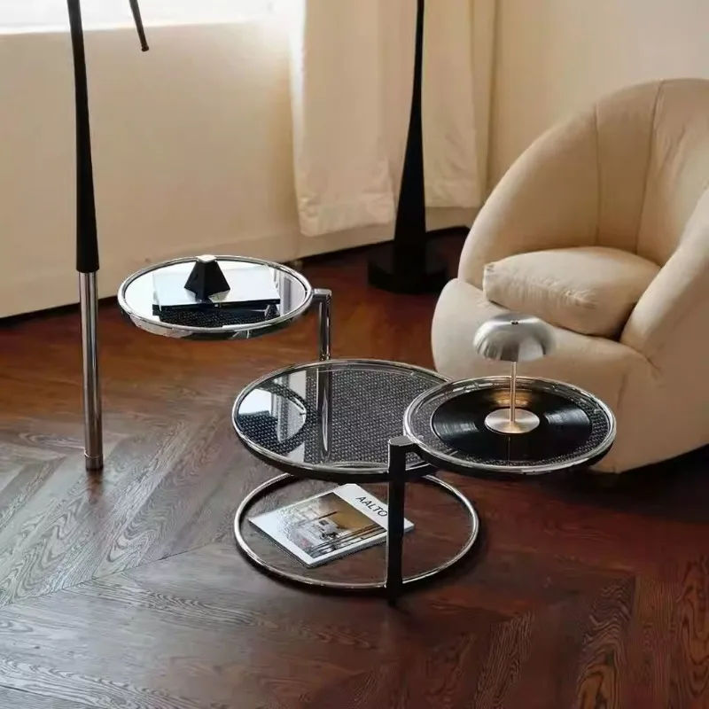 طاولة القهوة لغرفة المعيشة المنزلية الرجعية الفولاذ المقاوم للصدأ