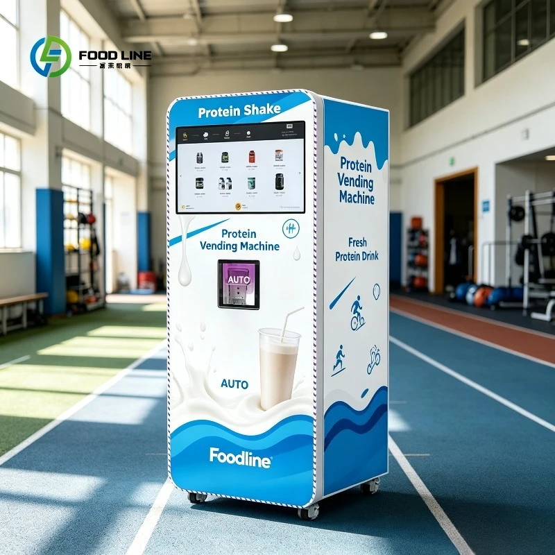 FL Customized Automatic Protein Shake Vending Machine-24H Self-Service for Gym,Touch Screen Payment Protein Milkshake Dispenser