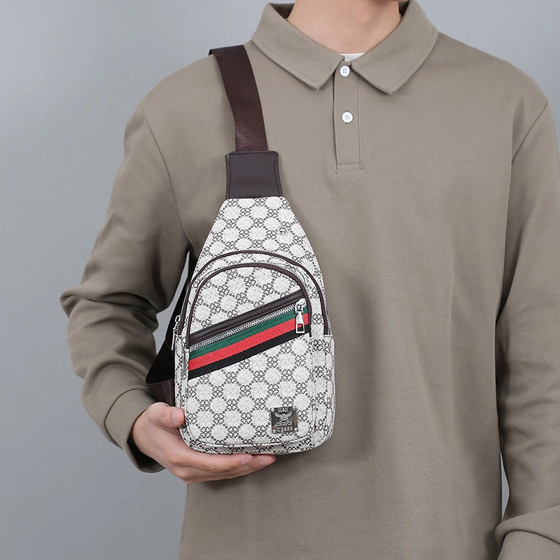 Herren Multifunktions Messenger Bag Schultertuch Brusttaschen Umhängetasche Lässige Handtasche mit Kopfhörerloch – Detail 2