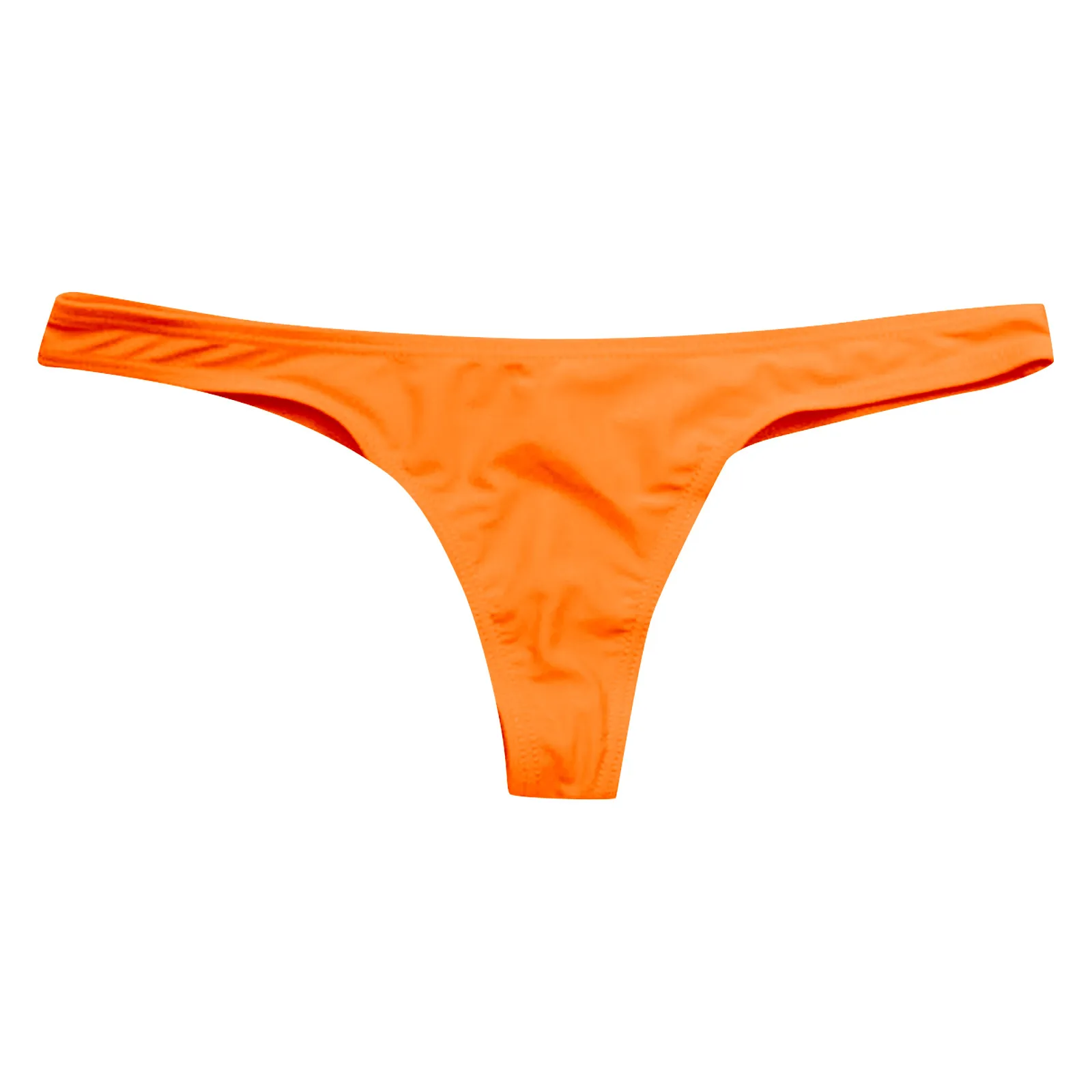 Sexy Women'S Swim Briefs Simple Classic Solid Color Pleated Low Waist Thongs Bikini Swimwear Multi-Color Casual Basic Thongs