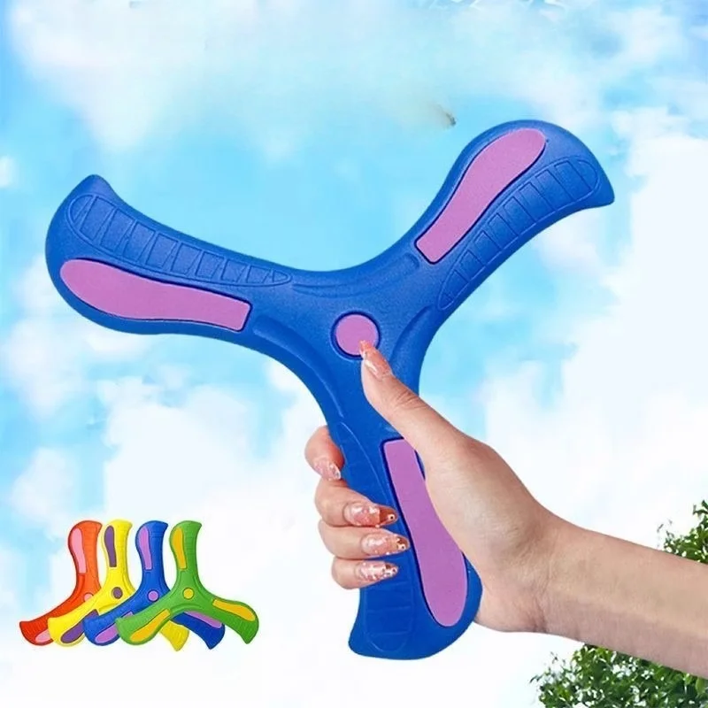 Jouet de sport Cool EVA, mousse à trois feuilles lancée à la main, Boomerang de sécurité pour garçon, loisirs amusants en plein air, doux, sans fissuration, sans odeur