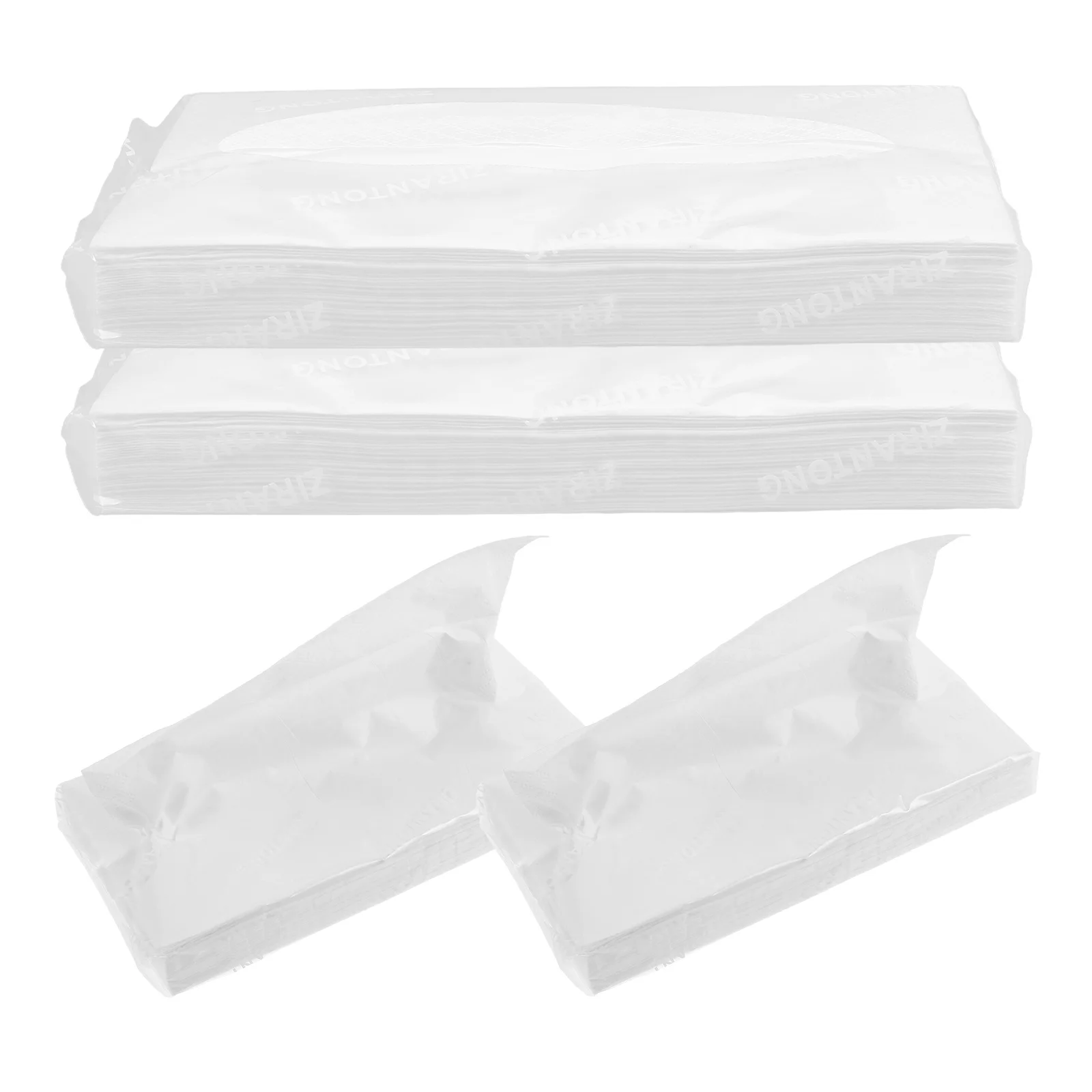 4 عبوات مناديل السيارة ثلاثية الطبقات مناديل الوجه الناعمة غير المعطرة حاجب السيارة مناديل ورقية للسفر عبوة محمولة متينة #1