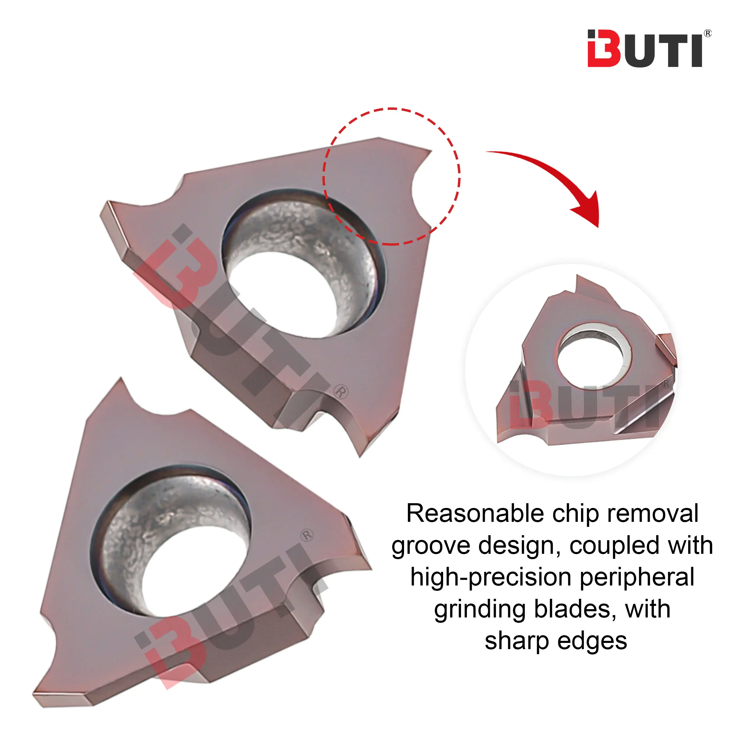 Vertical Mounted Lathe Card Spring Groove Knife TGF32R/L100-230 Stainless Steel Peach Shaped Outer Circle Groove Cutting Blades