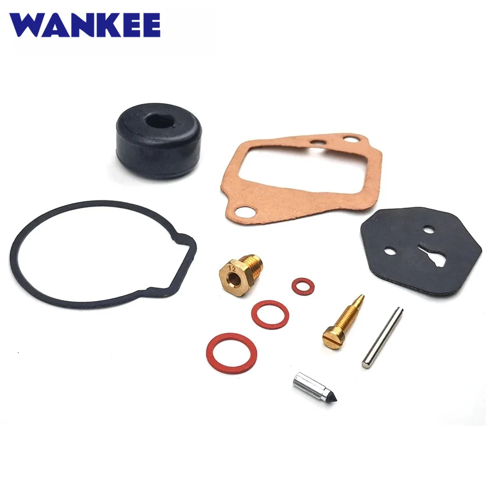 Wankee New Carburetor Repair Kit 677-W0093-00 For Yamaha 9.9HP 15HP Outboard Engine 677-W0093-04, 6E7-W0093