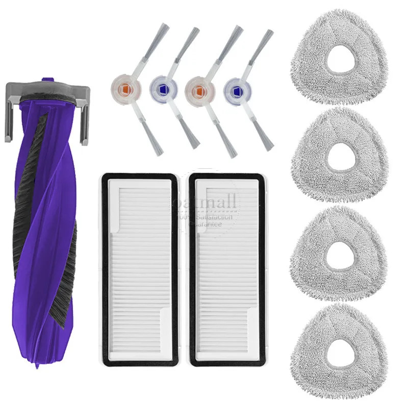 อะไหล่สำหรับ narwal freo x หุ่นยนต์ J4 / J4 Lite ชุดอะไหล่สำรองสำหรับอะไหล่เครื่องดูดฝุ่นกรองแปรงหลักผ้าถูพื้น