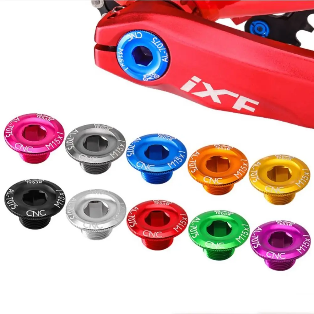 M15 Bicycle Crankset Crank Cover Aluminium Alloy Hollow Integrated Crank Cover Crank Arm Bolt Durable Bicycle Parts