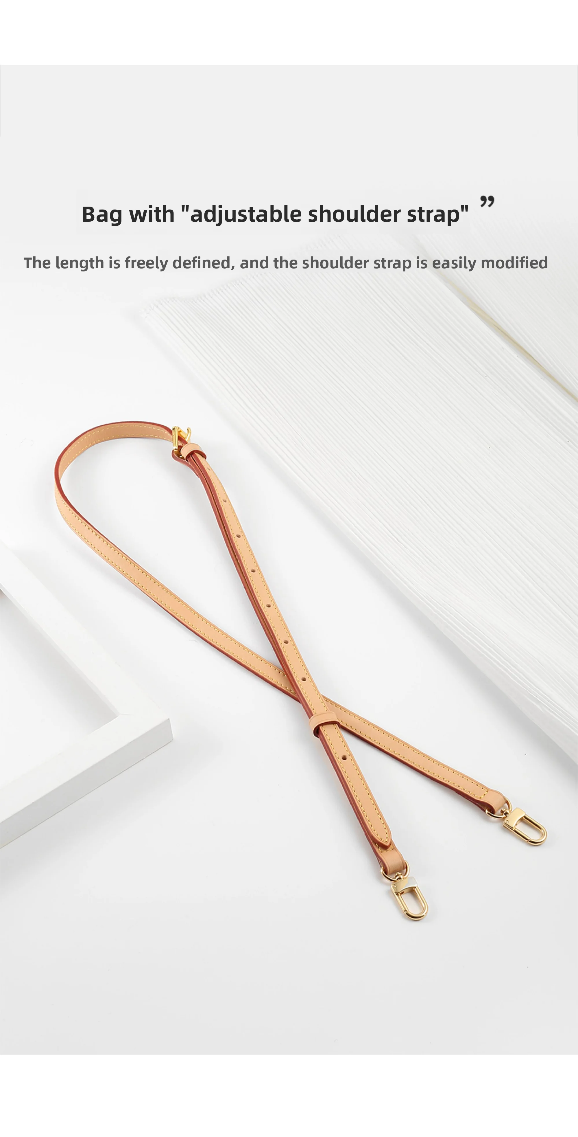 Bag Shoulder Strap For Lv Neverfull Bag Leather Bag Strap Extension Chain Underarm Bag Belt Crossbody Replacement Accessories