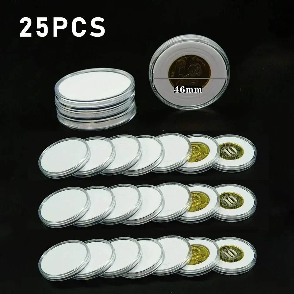 Protect Your Coins Case Capsule Coin Holder Home Storage 46mm Case Capsule Coin Collecting Box Coin Holder Plastic