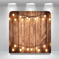 Wood Lamp 8x8ft 10x8ft 10x10ft Birthday Straight Pillow Case Photo Booth Backdrop Cover