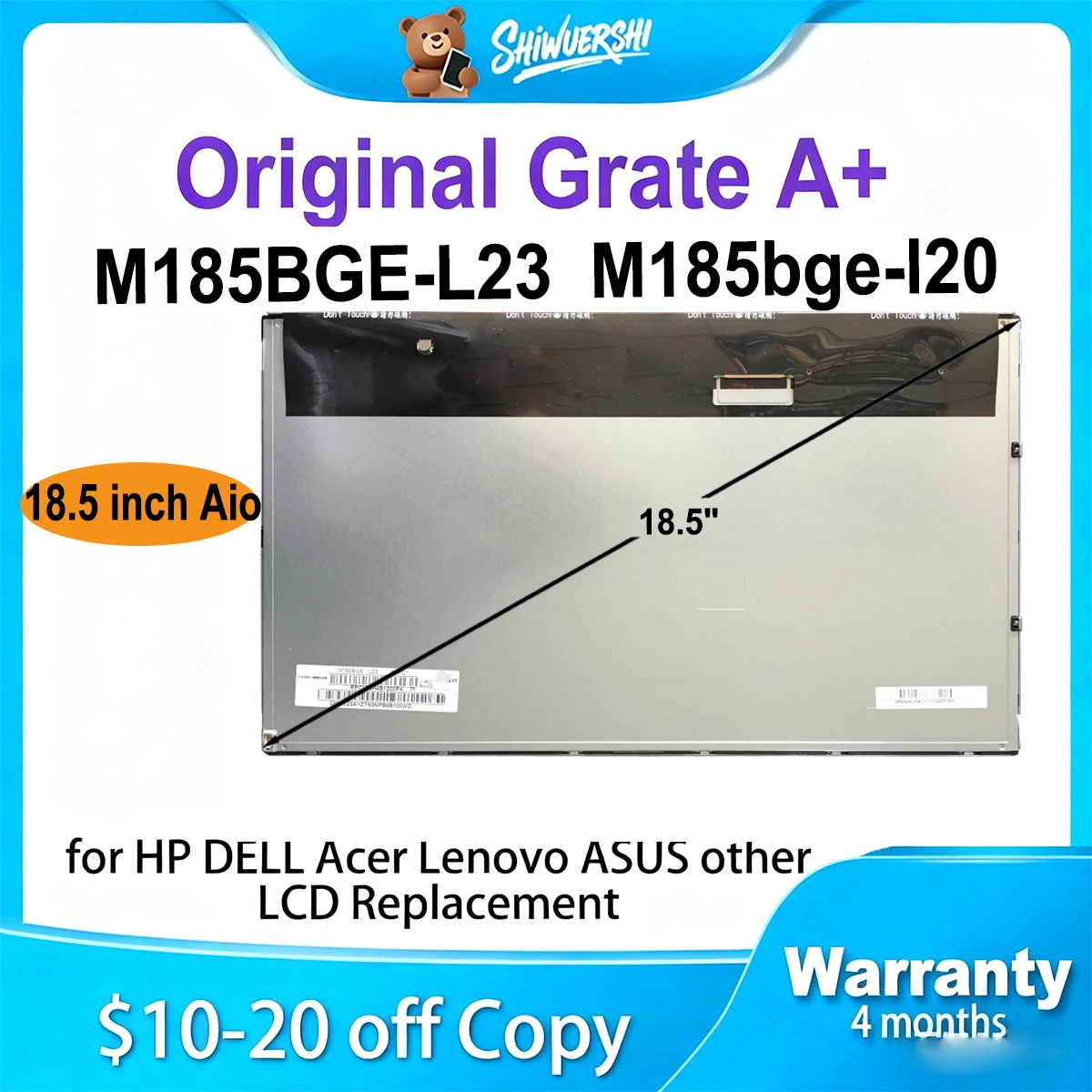 

18,5 "Новый оригинальный M185BGE L23 M185BGE-L23 M185bge l20 M185bge-l20 ЖК-дисплей 1366*768P WXGA 30 контактов