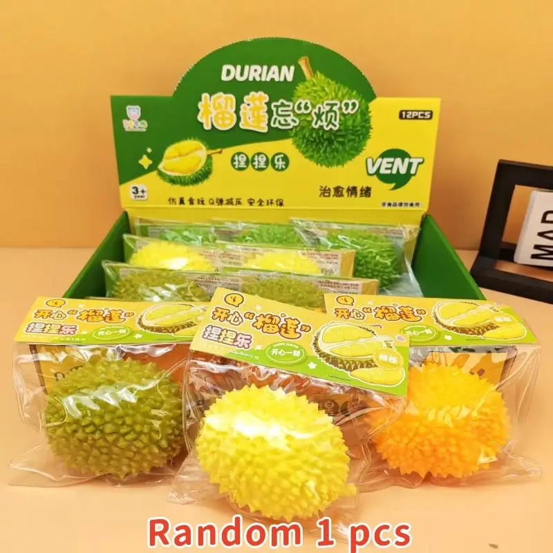 Simulation Durian Squeezable Toy Multi Color Slow Rebound Soft Fidget Toy Stress Relief for Goodie Bag Fillers