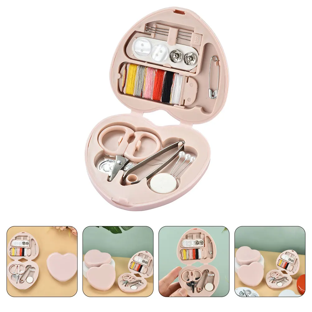 

1 комплект, коробка для хранения игл в форме сердца, материал полипропилена, держатель для швейных булавок с крышкой, небольшой компактный органайзер для игл, пуговиц, ниток