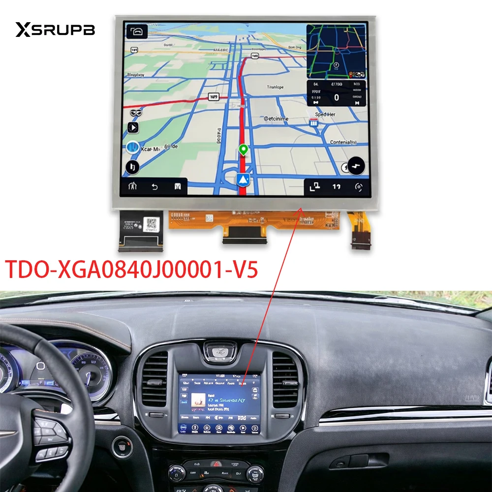 

8,4-дюймовый сенсорный ЖК-экран Uconnect TRULY TDO-XGA0840J00001-V5 LMB5J00001-V4BL-A для Jeep Chrysler Dodge 2019-2023