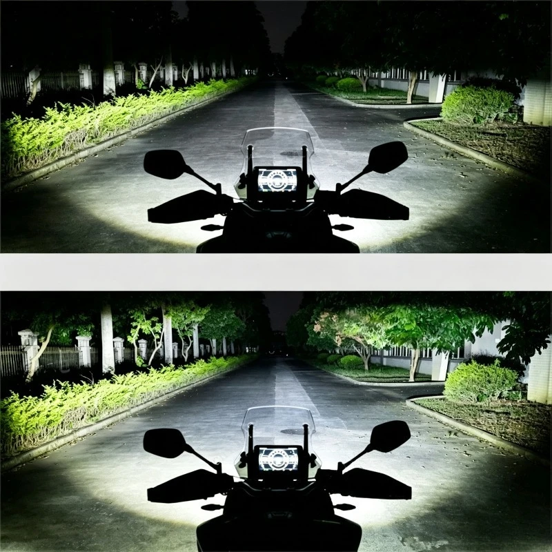 Tangent LED Lens, Strong Light Flash, Motorcycle Spotlight L7 Fog Lamp, Street Low Beam Lamp, High and