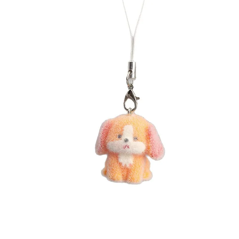 Simpatico ciondolo cane 3D peluche resina mini bambola portachiavi fai da te accessori accessori per telefoni cellulari portachiavi peluche 1 pz