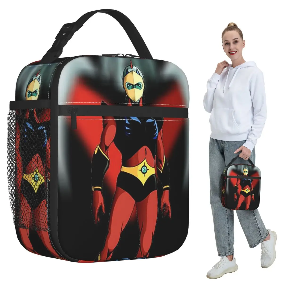 Goldorak Grendizer Anime UFO Robot Goldrake Insulated Lunch Bag for Women Office Cooler Thermal Food Box Tote Lunch Boxes