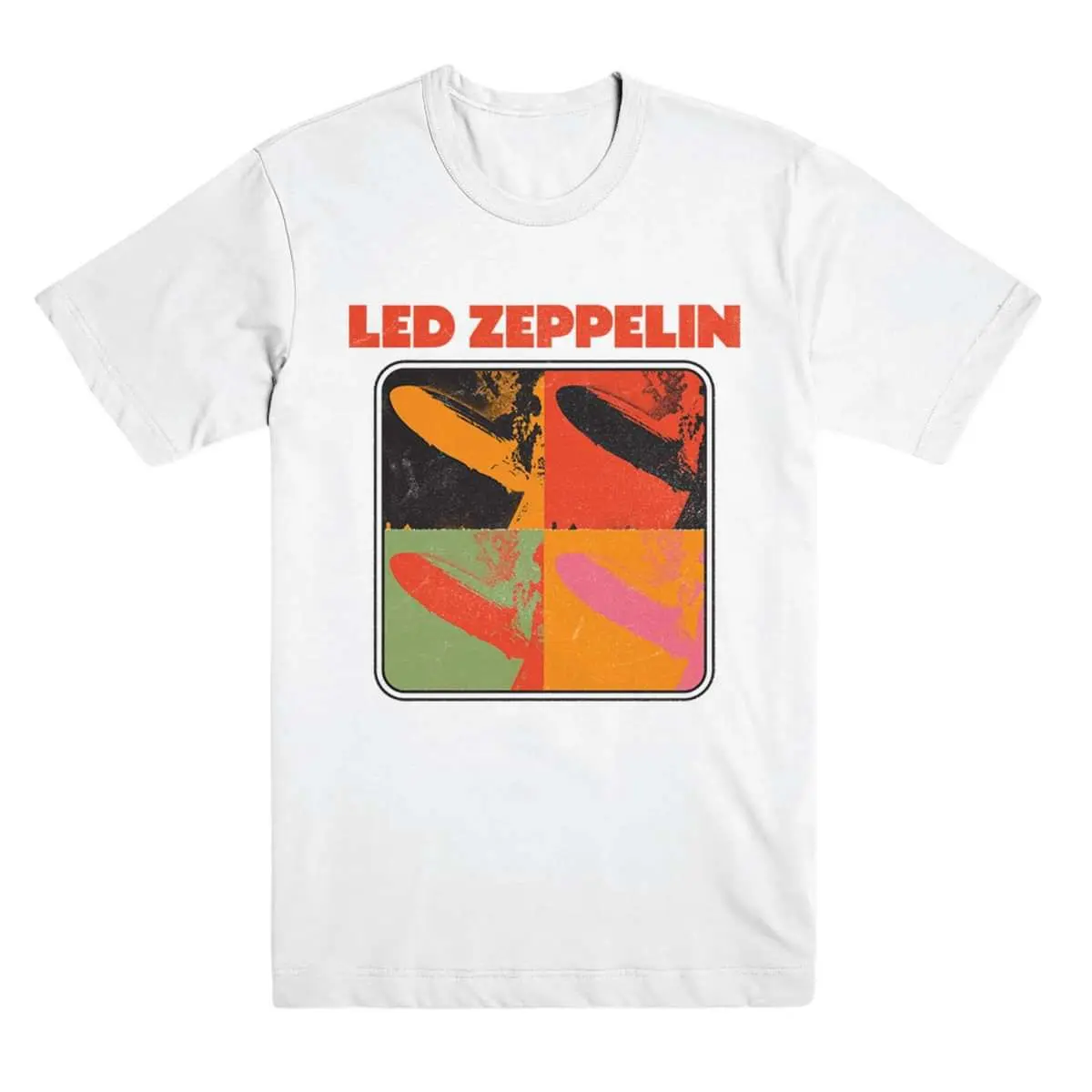 Led Zeppelin The Song Remains the Same-Themed Graphic T-Shirt 1976 Ad Art Print Apparel for Classic Rock Women And Men T-shirts