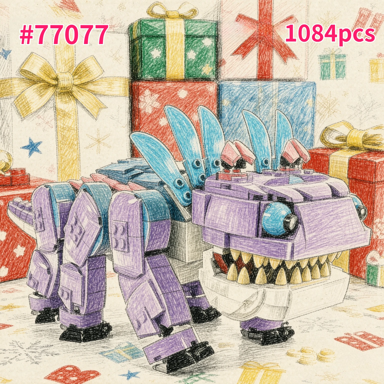 classic-film-1084pcs-creative-series-puzzle-cute-strange-monster-klub-assembled-toy-adult-building-blocks-birthday-gift