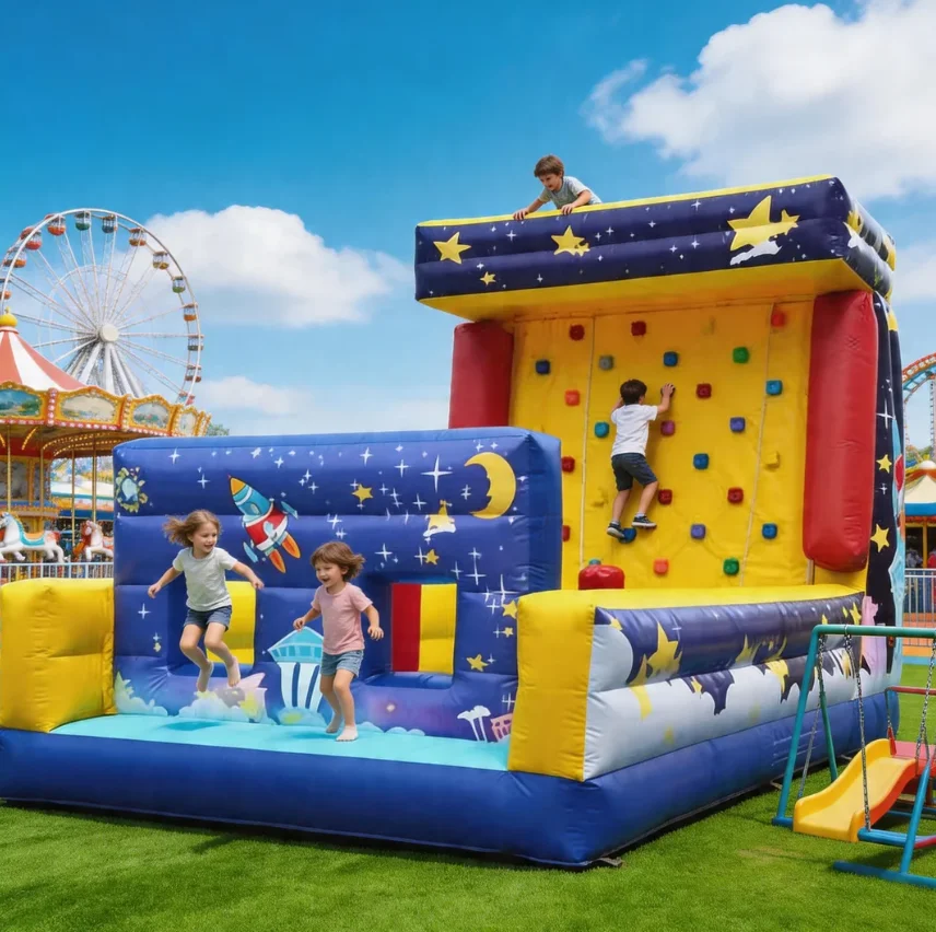 Space Theme Inflatable Rock Cl - Kids Outdoor Climbing Wall recension och pris