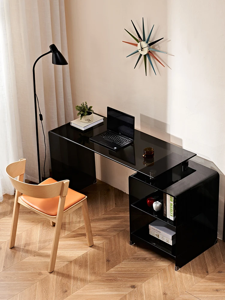 

книжная полка, встроенный стол, письменный стол, письменный стол для дома, простой и простой скандинавский стиль.