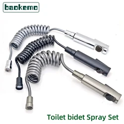 Baokemo Toilet Bidet Douche Sprayer Set ABS Handheld Self Cleaning Accessories with No Drilling Bracket G1/2