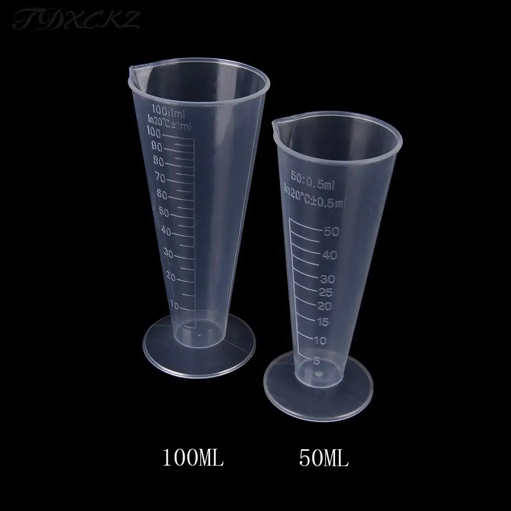 20/30/50/100ML  Plastic Graduated Measuring Cup Liquid Container Epoxy Resin Silicone Making Tool Transparent Mixing Cup