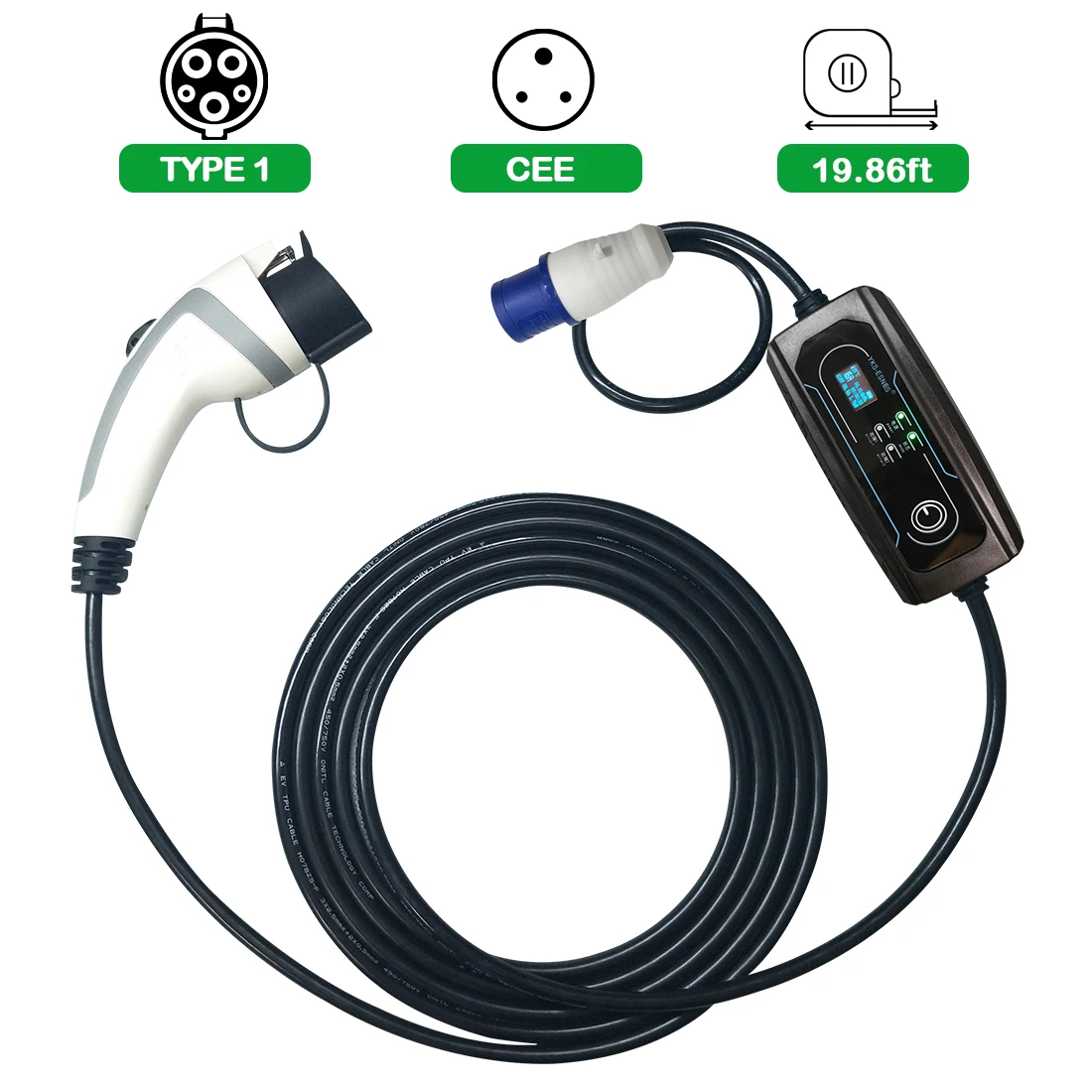 

EV Charging Cable Type 1 Electric Car Charging Station 3kw EV Charger Home Portable Charger EV