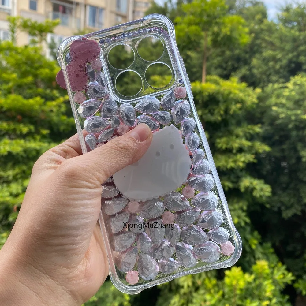 Für Nothing Phone 4A 4A Pro 4B 3A Pro 3 3A Lite 2 2A 1 CMF Phone 2 Pro Phone1 Hello Kitty Diamant-Schleifen-Bling-Handyhülle – Detail 9