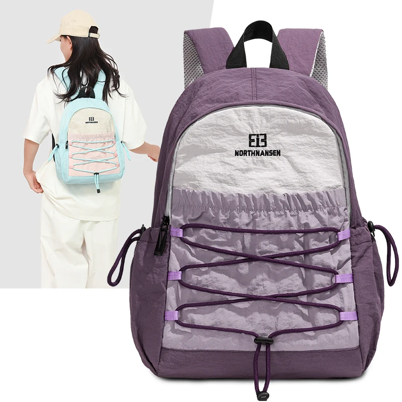 

Colorful Patchwork Backpack Outdoor sports hiking zipper backpack Large-capacity backpack for mountain climbing and travel