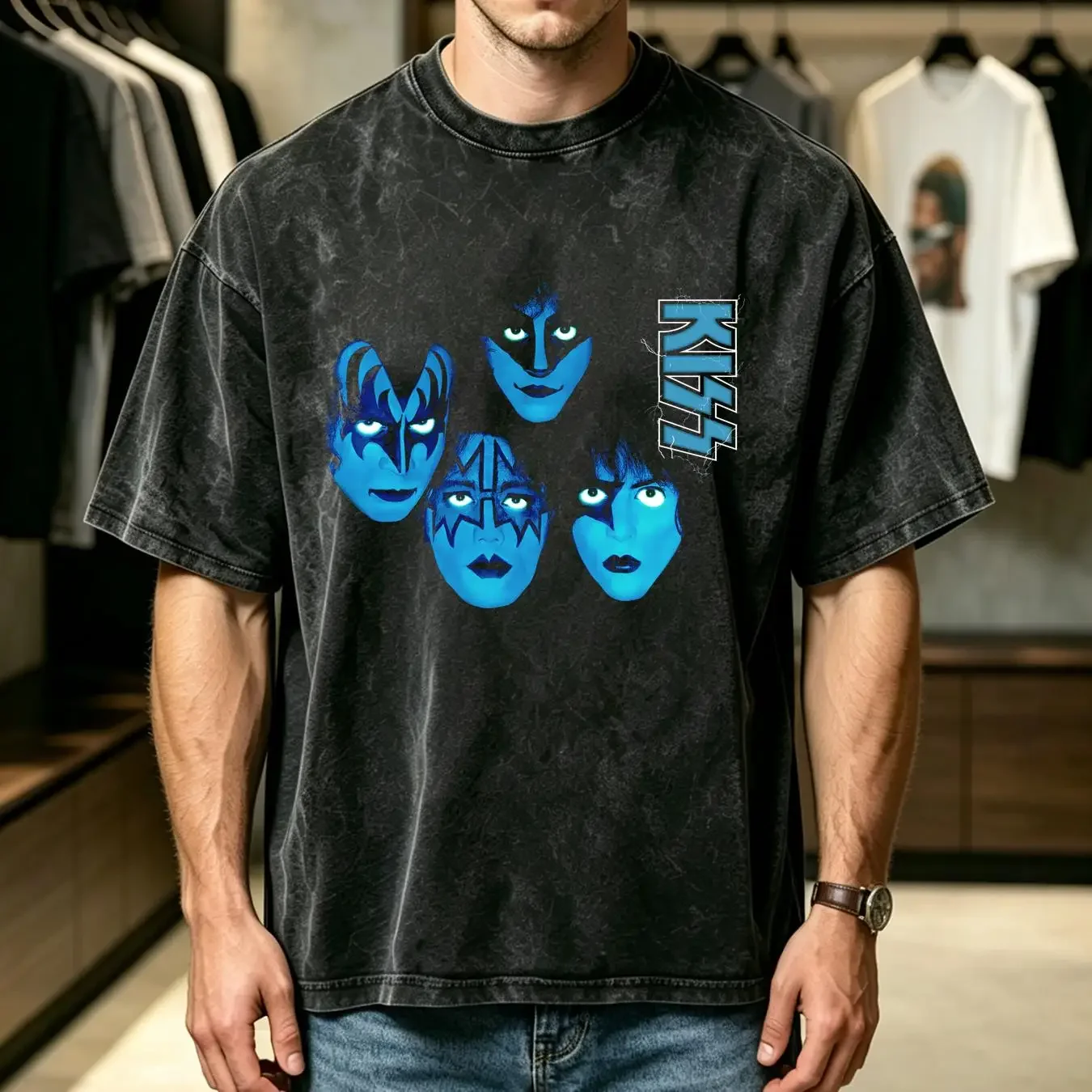 washed T Shirt KISS 2006 Creatures Of The Night By Winterland Men s XL Eric Carr long or short sleeves vintage Washed