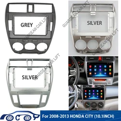 10.1 Inches Car DVD Frame Audio Dash Trim Kits Facia Panel Radio Player Screen 2 Din  For HONDA CITY 2008-2014 Ballade 2008-2014
