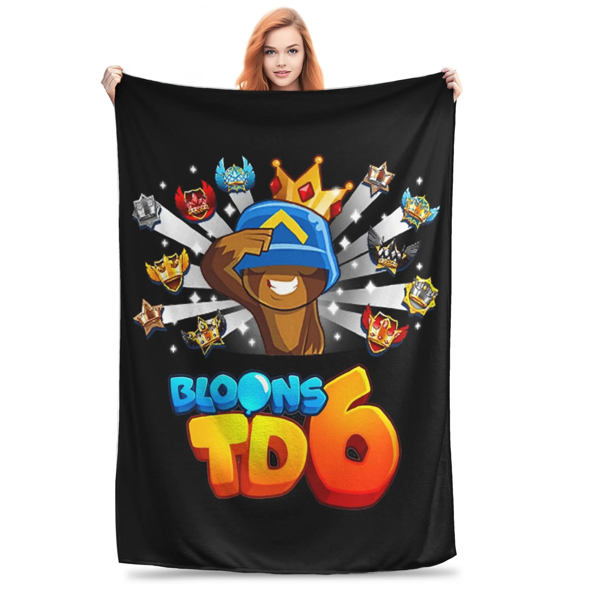 Flannel Throw Blanket Bloons Td 6 For Kids Blankets Soft  Bedspread Warm Plush Blanket for Bed Living room Picnic Travel Home
