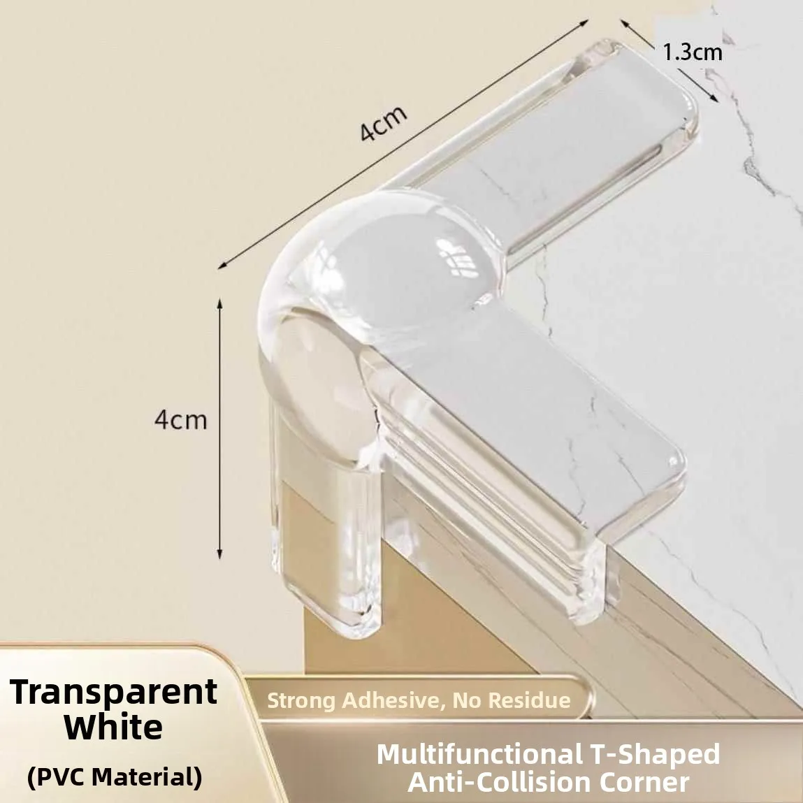 透明な衝突防止ソフトシリコン製テーブルコーナープロテクター、ガラスキャビネットやテーブル用、子供用安全バンパーコーナー