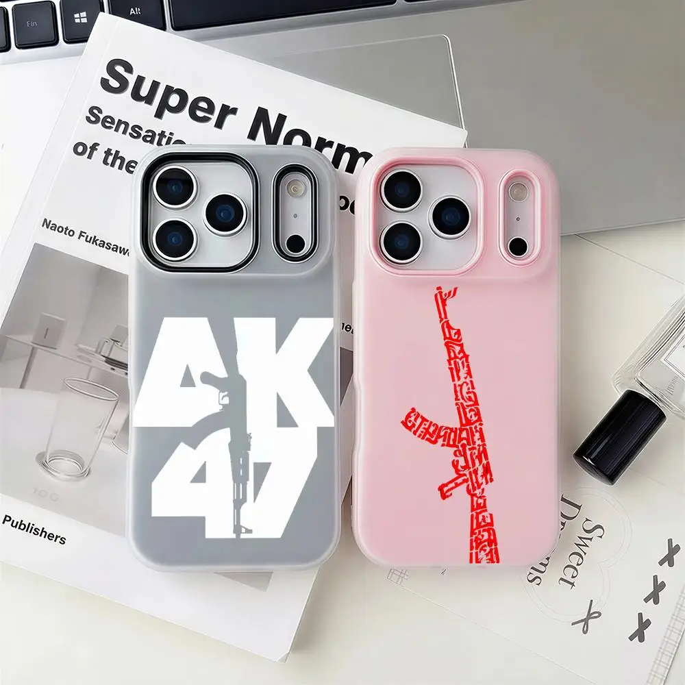 

Classic A-AK-47S Phone Case 2-in-1 Detachable Clear Case with Slot for Cards & Photos iPhone 12-17