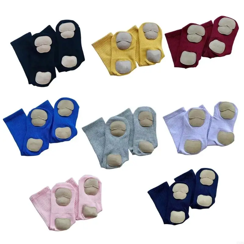 

Childrens Ballet Socks Cotton Slip Resistant Leather Soles Dance Practice Socks 6XDA