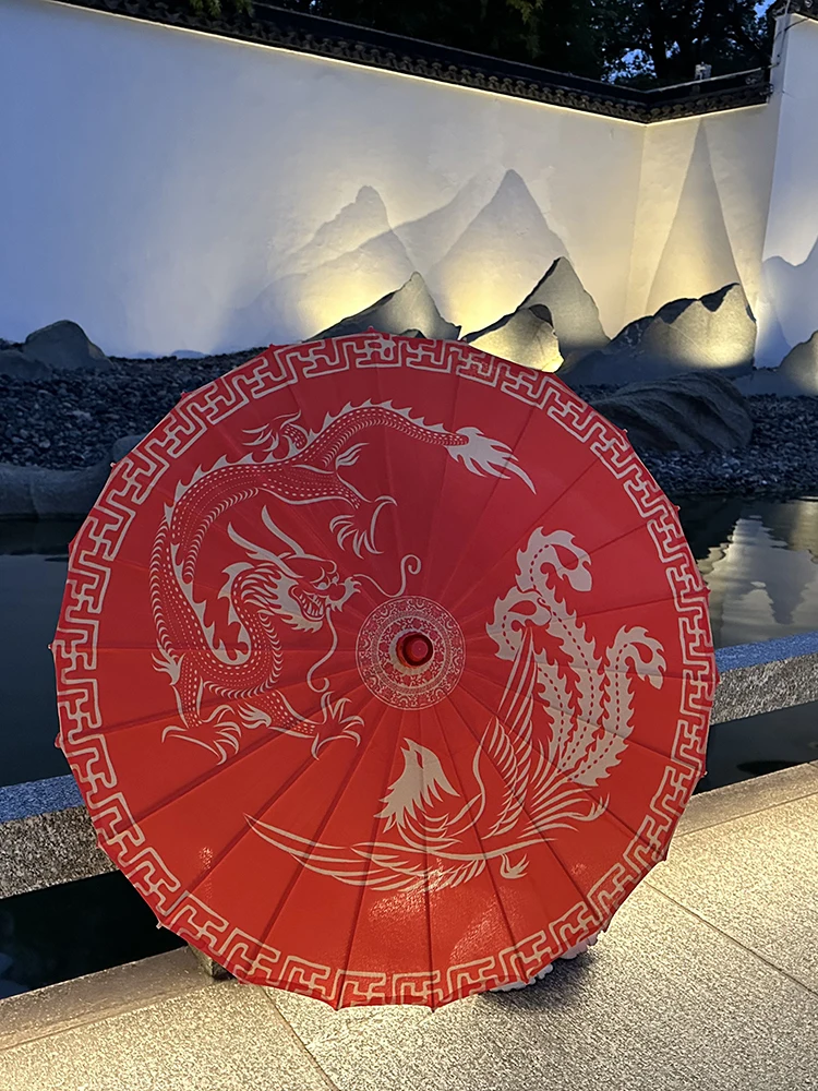 Wedding Red Bridal Umbrella Waterproof Fan Chinese Wedding Ancient Style Beach National Style Parasol El Principito