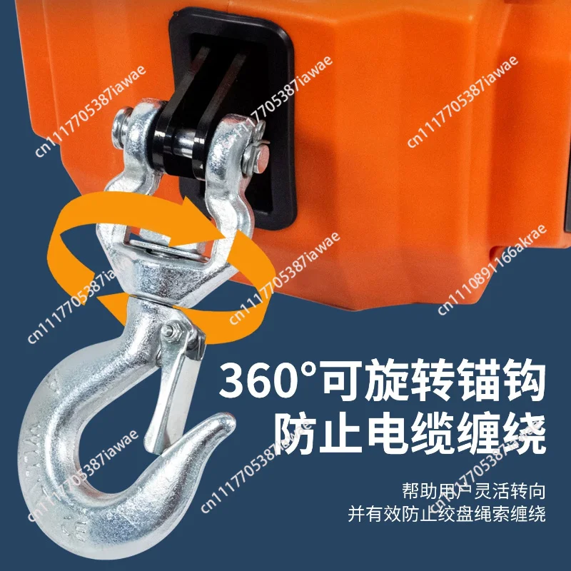 Suitable For  Drill Winch Hoist Portable Drill Winch of 750 LB Capacity with 12m/20m Rope Drill Winch for Lifting & Dragging
