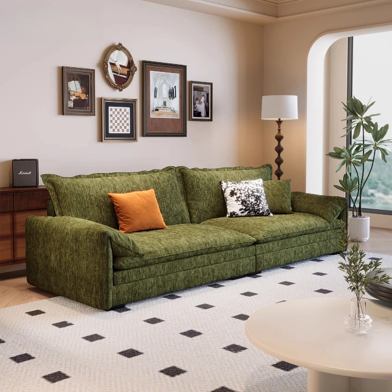 Straight Row Fabric Sofa Straight Row Cat Scratch Cloth Recliner Armchair Sofa Luxury Lazy Living Room Furniture For Home