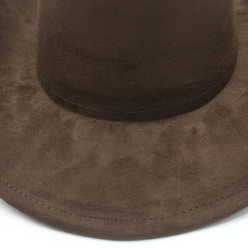 Men\'s Western Cowboy Hat All Seasons Denim Style Cotton-Polyester Blend Wide Brim Adjustable 57-58cm Fit Classic Flat Top