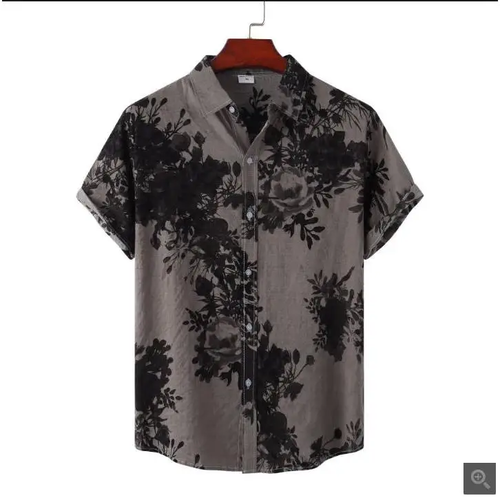

Men's Summer irt Long Sve Loose Fit Regular Thin Hawaiian Sle T-irt for Autumn Season M Faion Clothing