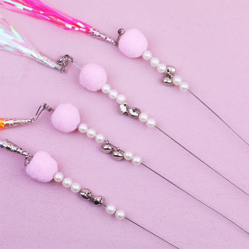 

1PC Cat Toy Feather Cats Stick Wool Ball Cat Toys Interactive Bite-resistant Toys Cats Training Kitten Toy Pet Supplies